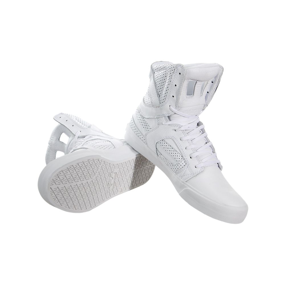 Baskets Montantes Supra SkyTop II HF Blanche White/White Homme | DLR-51349639